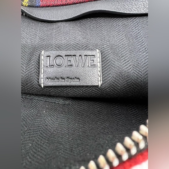 Loewe Red Tartan Plain T-Pouch - Picture 8 of 11